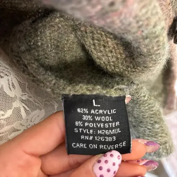 vintage cozy multi colored layering cardigan - Picture 6 of 7